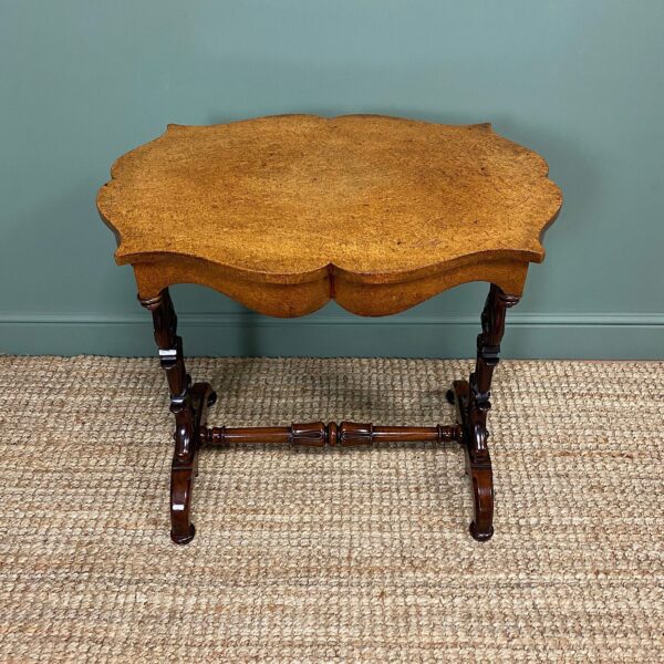 Spectacular Victorian Birds Eye Maple Occasional Table