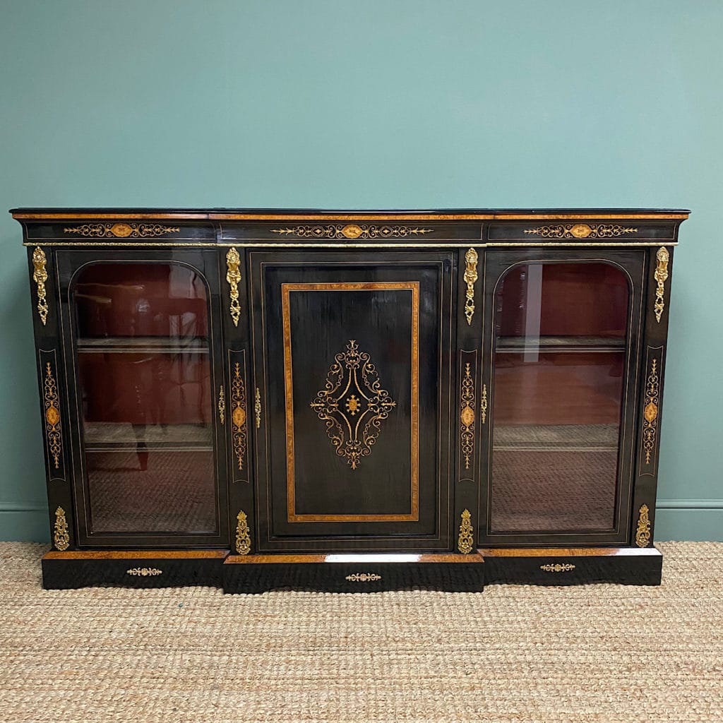 Victorian Break-Fronted Antique Credenza