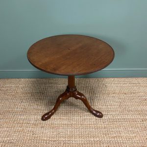 Quality Mahogany Antique Georgian Occasional Table 14 Georgian Mahogany Bird Cage Top Occasional Table