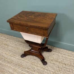Spectacular William IV Mahogany Antique Work Table