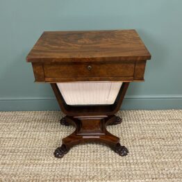 Spectacular William IV Mahogany Antique Work Table