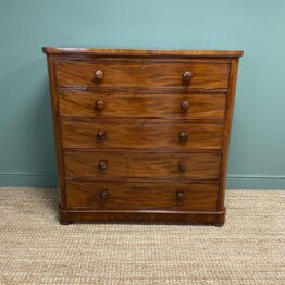 Tall Victorian Mahogany Antique Chest of Drawers
