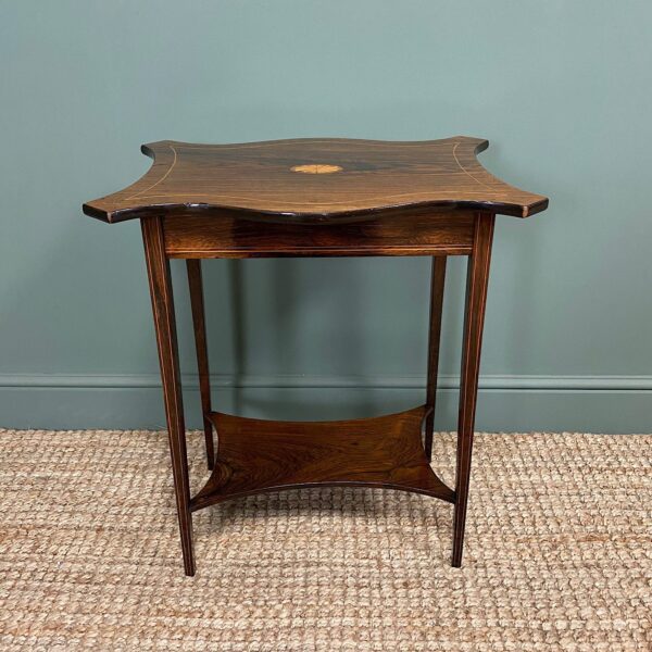 Elegant Inlaid Rosewood Antique Occasional Table