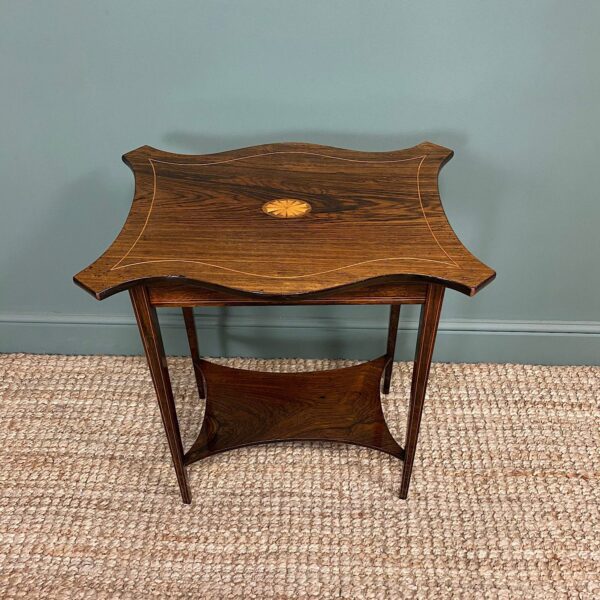 Elegant Inlaid Rosewood Antique Occasional Table