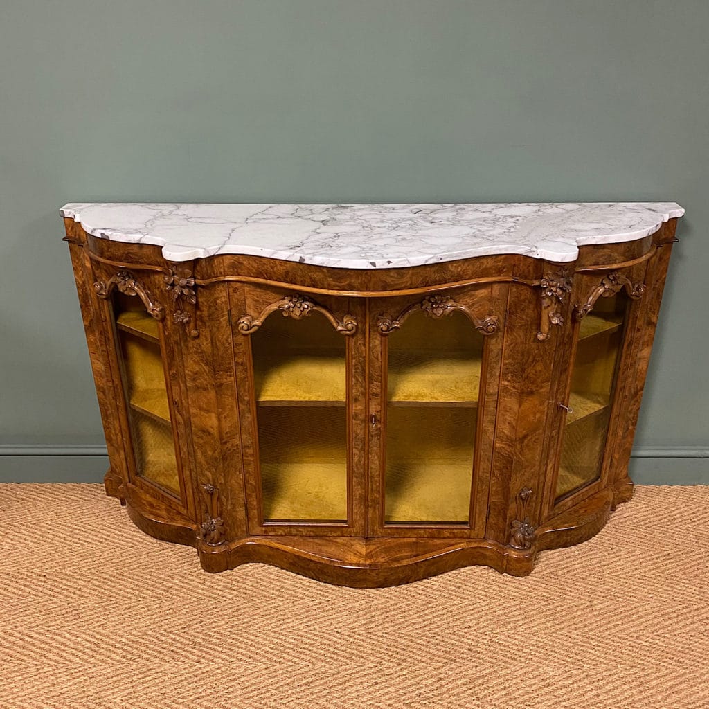 Serpentine Antique Credenza