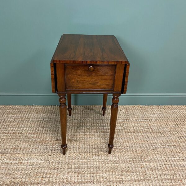 Rare Regency Rosewood Small Antique Pembroke Table
