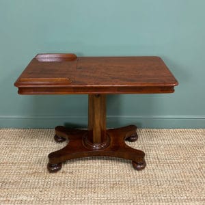 Unusual Victorian Antique Mahogany Side Table 12 Mahogany Double Sided Reading / Music Side Table.