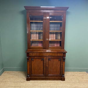 Quality Large Antique Mahogany Bookcase by Gillows 18 Antique Mahogany Bookcase on Cupboard