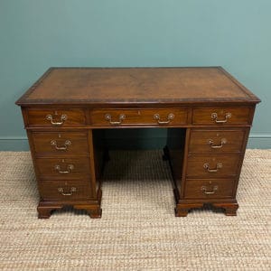 Fine Quality Mahogany Antique Edwardian Desk 14 Edwardian Mahogany Antique Desk by Heal & Son