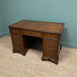 Quality Edwardian Mahogany Antique Desk by Heal & Son
