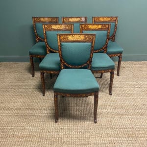 Dutch Marquetry Victorian Dining Chairs