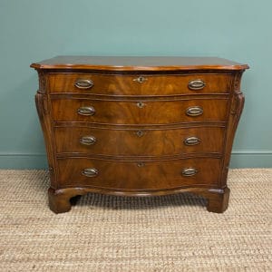 Stunning Small Antique Serpentine Chest of Drawers 17 Mahogany Antique Serpentine Chest of Drawers