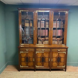 Unusual Victorian Gillows Antique Walnut Bookcase / Secretaire Cabinet 17 Outstanding Victorian Walnut Antique Library Bookcase by Maple & Co