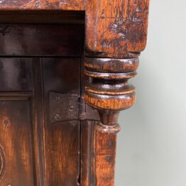 17th Century Period Oak Antique Court Cupboard