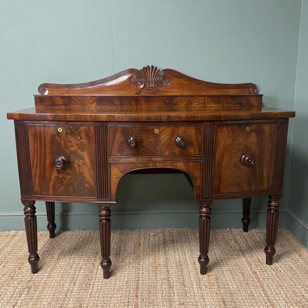 Fine Quality Mahogany Regency Bow Fronted Antique Sideboard