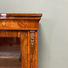 Superb Quality Victorian Figured Walnut Antique Pier Cabinet