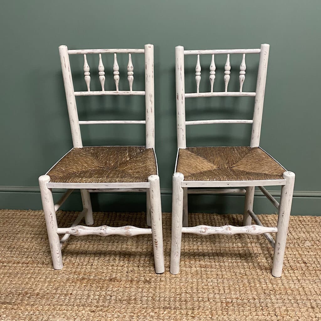 Stunning Set of 6 Antique Edwardian Dining Chairs - Antiques World