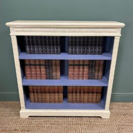 Quality Victorian Painted Antique Open Bookcase