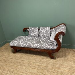 Spectacular Quality Mahogany Antique Chaise Lounge