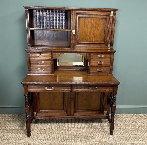 Unusual Victorian Gillows Walnut Secretaire Cabinet