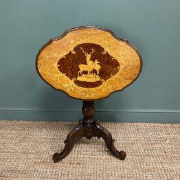 Antique Inlaid Black Forest Occasional Table