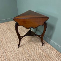Unusual Victorian Antique Corner Table