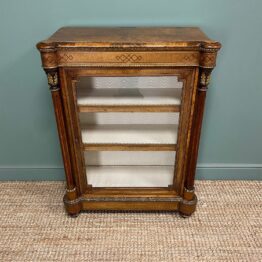 Fine Quality Antique Victorian Walnut Pier Cabinet