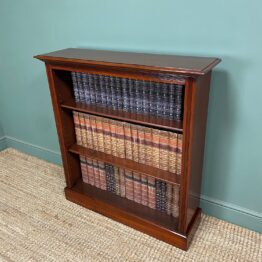 Fine Quality Antique Victorian Mahogany Open Bookcase