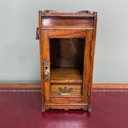 Small Oak Antique Smoking Cabinet