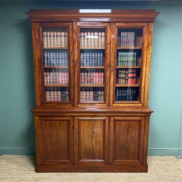 Magnificent Quality Victorian Mahogany Antique Large Library Bookcase