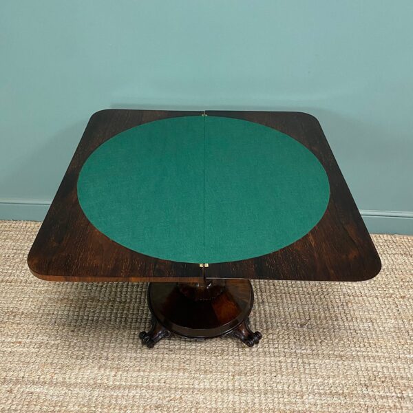 Stunning Antique Victorian Rosewood Card Table