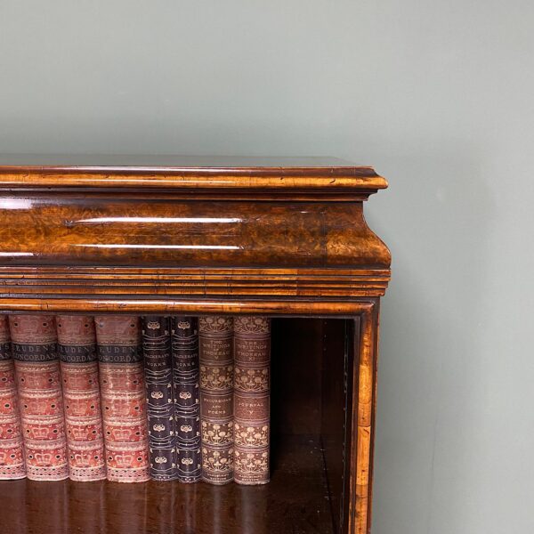 Superb Large Antique Walnut Open Bookcase by Warings