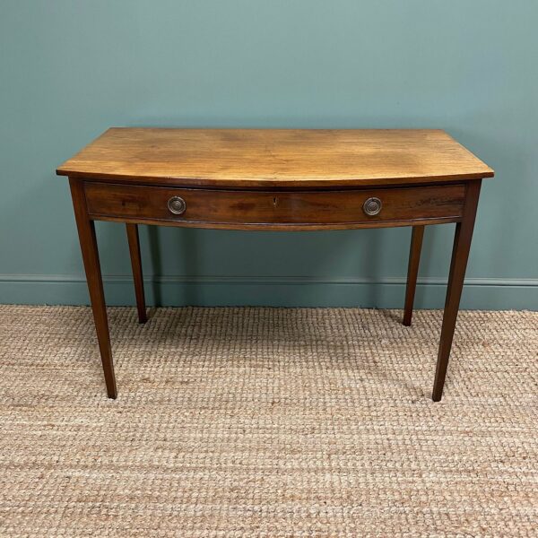 Large Antique Bow Front Side Table