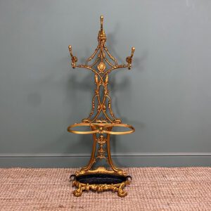 Antique Victorian Cast Iron Hall Stand