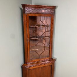 Stunning Edwardian Antique Glazed Corner Display Cabinet
