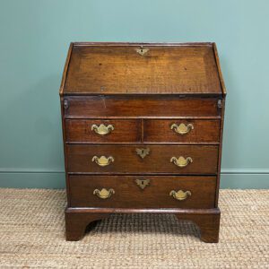 Rare Georgian Yew Wood Antique Bureau 15 Antique Georgian Oak Bureau