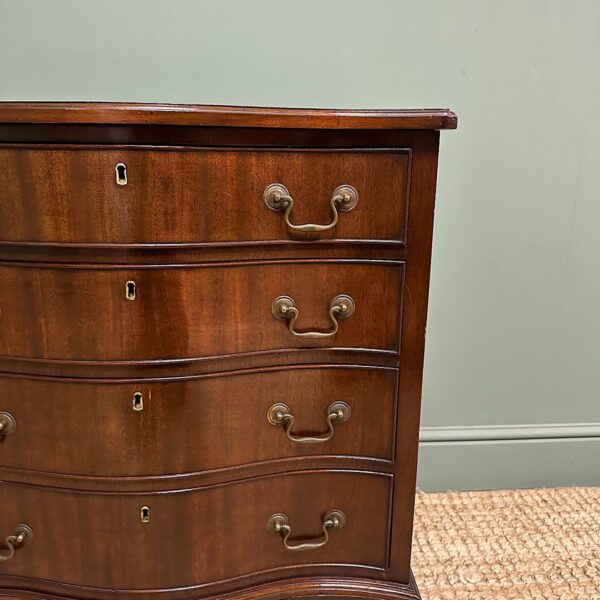 Stunning Small Antique Edwardian Serpentine Chest of Drawers