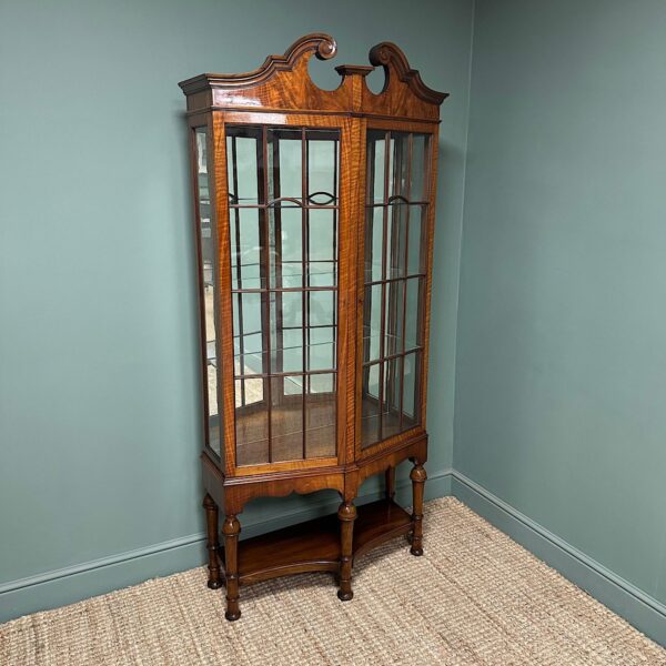 Spectacular Walnut Antique Victorian Display Cabinet
