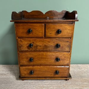 Stunning French Antique Apprentice Chest / Jewellery Chest 9 Mahogany Antique Apprentice Chest