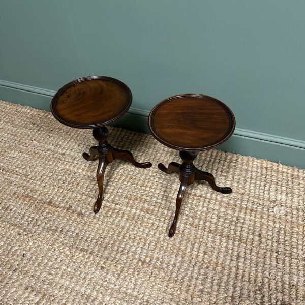 Quality Antique Edwardian Mahogany Pair of Occasional Tables