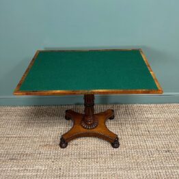 Elegant Antique Regency Rosewood Games Table