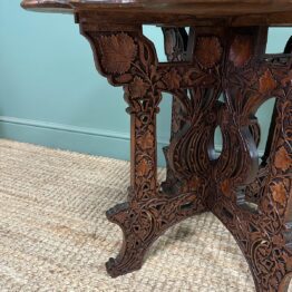 Rare Anglo Indian Antique Carved Table