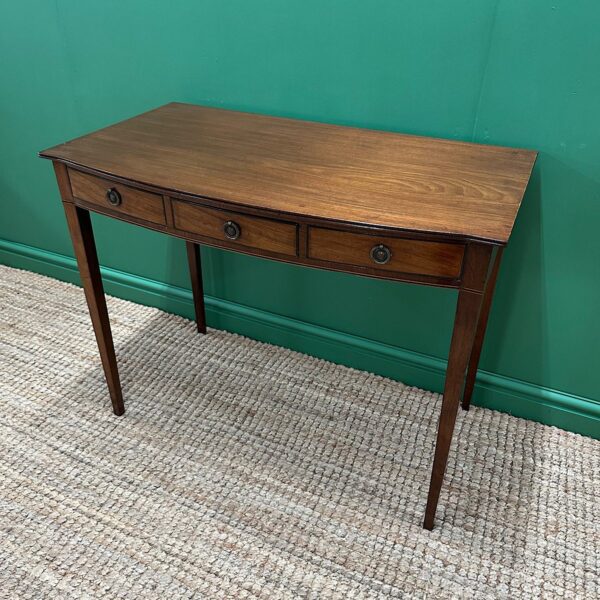 Quality Bow Fronted Hepplewhite Regency Antique Writing Table