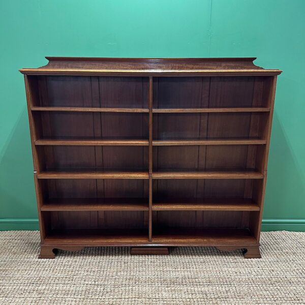 Antique Victorian Mahogany Large Open Bookcase