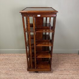 Superb Quality Antique Victorian Oak Revolving Bookcase by Francis & James Smith