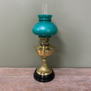Spectacular 19th Century Brass Antique Oil Lamp