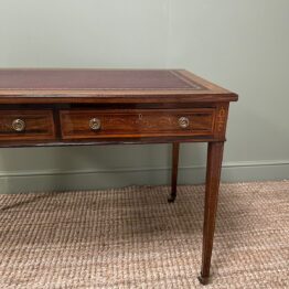 Superb Quality Antique Inlaid Writing Table / Desk by Jas Shoolbred & Co