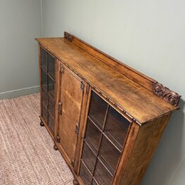 Quality Edwardian Oak Antique Bookcase