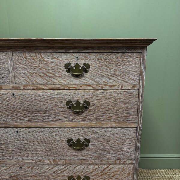 Superb Quality Antique Limed Oak Chest of Drawers