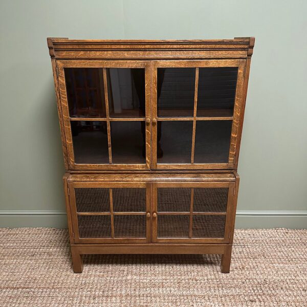 Stunning Small Edwardian Oak Antique Arts and Crafts Bookcase